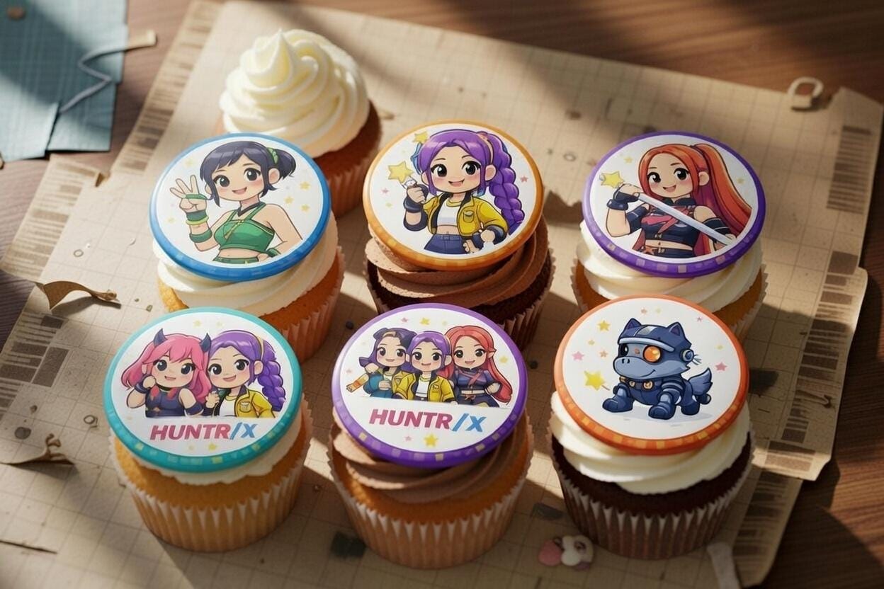 HUNTR/X Cupcake Toppers Printable | K-Pop Party Decor | Anime Style Birthday Toppers | Instant Download