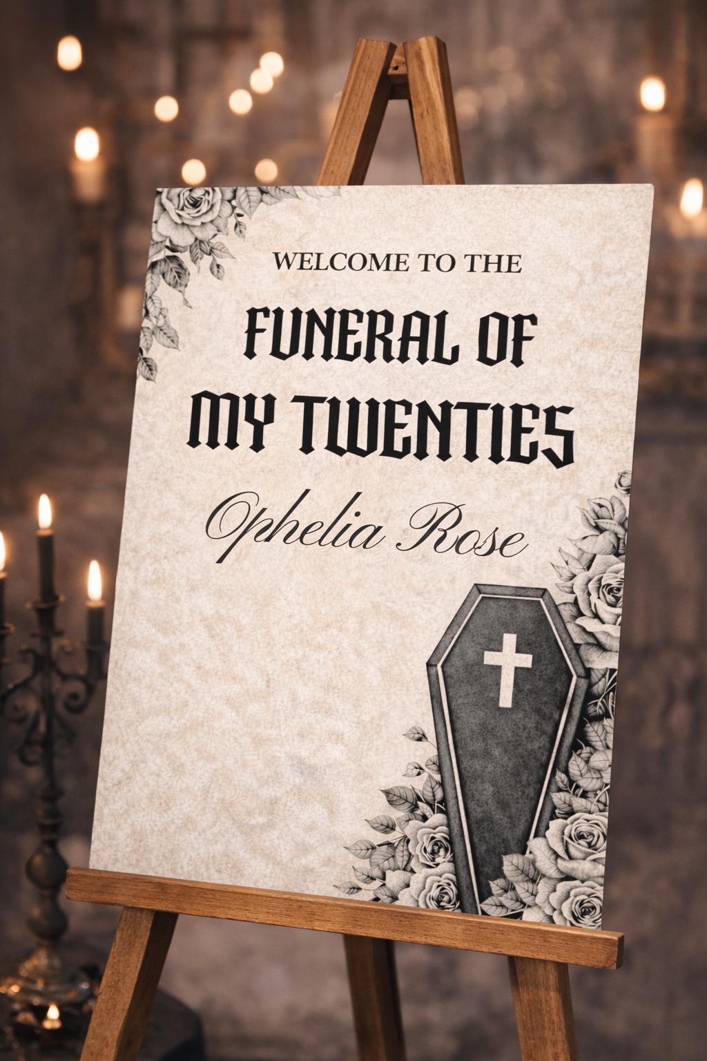 Death to My Twenties Welcome Sign | 30th birthday (Instant Download)