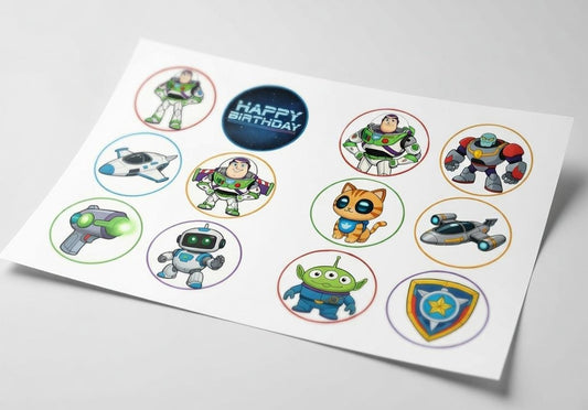 Lightyear Birthday Cake Toppers | Space Ranger Party Decorations (PDF Download)