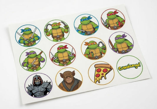 Ninja Turtles Cupcake Toppers | Kids Birthday Party Decorations (Digital Download)