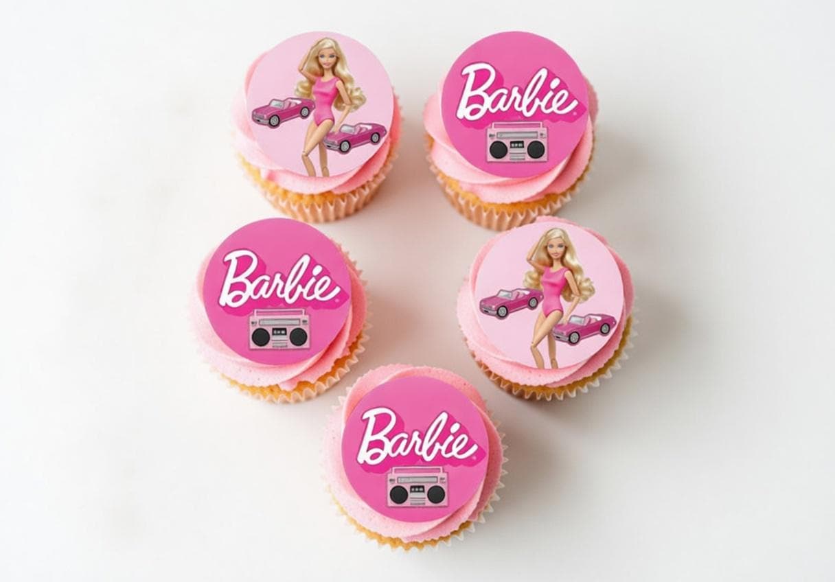 Barbie Cupcake Toppers | Barbie Birthday Party Decorations | Pink Party Cupcake Toppers | Printable | Instant Download